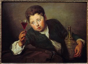 Młody degustator Obraz Philippe Mercier (1689-1760) (ec.engl.) XVIII w. Niedz. 0,5x0,67m