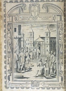 Tabliczka Statutów Zakonu Maltańskiego „Statuta Hospitalis Hervsalem” (procesja), Philippe Thomassin, koniec XVI wieku