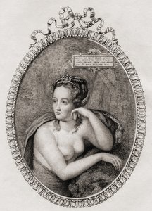 Francuska kochanka króla Henryka II z Francji: Diane de Poitiers (1499-1566) autorstwa Philippe after Mercier