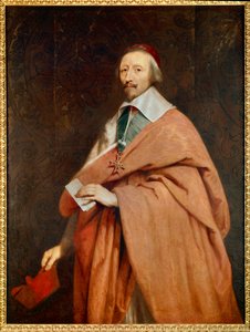 Armand Jean du Plessis, kardynał de Richelieu (1585-1642): portret z warsztatu Philippe de Champaigne (1602-1674) autorstwa Philippe de (studio of) Champaigne