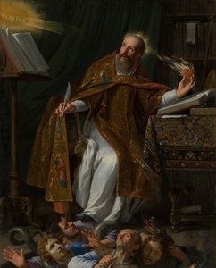 Święty Augustyn w swojej pracowni depczący heretyków autorstwa Philippe de Champaigne