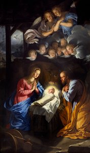Narodzenie Chrystusa. Obraz Philippe De Champaigne (1602-1674) autorstwa Philippe de Champaigne