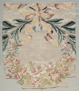 Fragment jedwabiu, część panelu o nazwie Le panier fleuri, 1770.