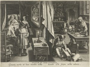 Lek na kiłę autorstwa Philips Galle (attributed to workshop of)