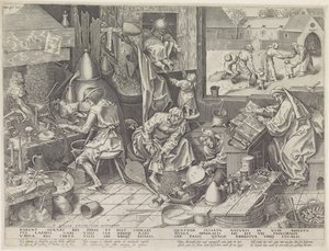 Alchemik autorstwa Philips Galle
