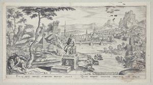 Cephalus i Procris autorstwa Philips Galle