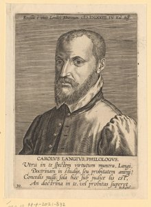 Portret Charlesa de Langhe autorstwa Philips Galle