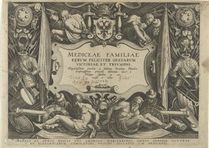 Titelprent van de seria rodziny Medici Familiegeschiedenis van het geld De