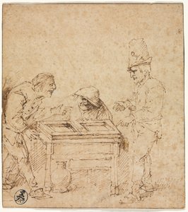 Gracze Tric-Trac, c. 1660. autorstwa Philips de Koninck