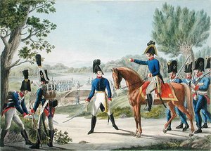 Nowi cesarsko-królewscy austriaccy Pontonniers po wojnach napoleońskich, ok. 1820 (kolor lito) autorstwa Phillip von (after) Stubenrauch