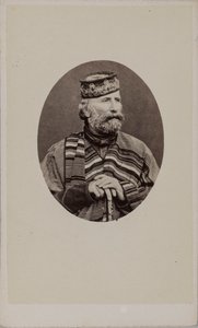Portret Giuseppe Garibaldiego 1807-1882, 1882. autorstwa Photo studio Alessandro Pavia.