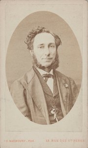 Portret skrzypka i kompozytora Camilla Sivori 1815-1894 . autorstwa Photo studio Eugène Maunoury.