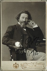 Portret artysty Ilya Repin 1844-1930 autorstwa Photo studio H. Rentz and F.