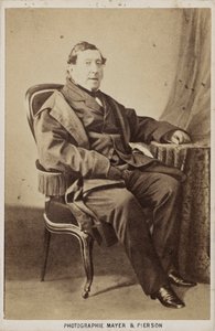 Portret kompozytora Gioachino Antonio Rossiniego 1792-1868, ok. 1860. autorstwa Photo studio Mayer and Pierson.