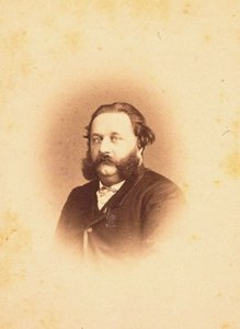 Portret kompozytora Alfreda Jaëlla 1832-1882, 1866. autorstwa Photo studio Paetz.