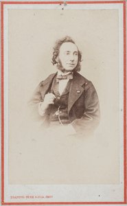 Portret skrzypka i kompozytora Camilla Sivori 1815-1894 . autorstwa Photo studio Trantoul Père and Fils.