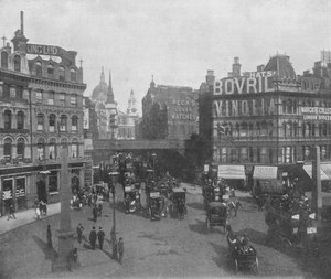 Ludgate Circus i Ludgate Hill, City of London, c1910 1911