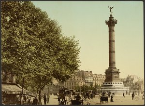 [Colonne de Juillet, Place de la Bastille, Paryż, Francja]. autorstwa Photochrom Zürich