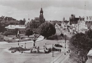 Widok na Bendigo, Victoria (zdjęcie czarno-białe) autorstwa Photographer Australian