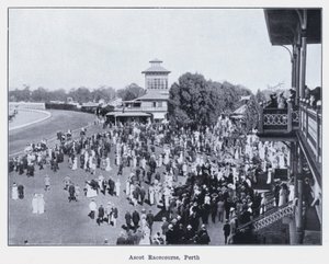 Tor wyścigowy Ascot, Perth (zdjęcie czarno-białe) autorstwa Photographer Australian