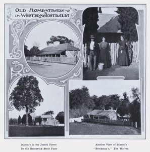 Stare domostwa w Australii Zachodniej (zdjęcie czarno-białe) autorstwa Photographer Australian