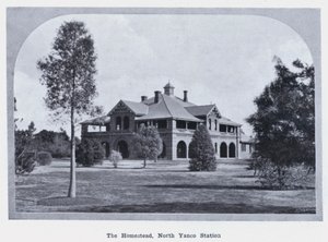 The Homestead, North Yanco Station (zdjęcie czarno-białe) autorstwa Photographer Australian
