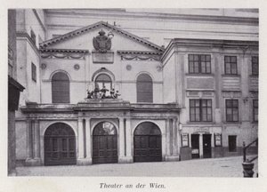 Teatr w Wiedniu (zdjęcie czarno-białe) autorstwa Austrian Photographer