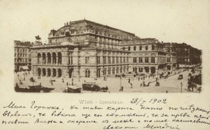 Wiedeńska Opera Państwowa (zdjęcie czarno-białe)