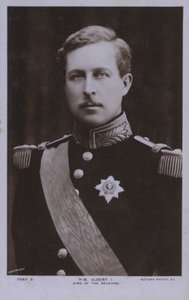 Albert I, król Belgii (zdjęcie czarno-białe)