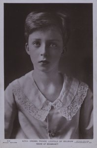 Książę koronny Leopold, późniejszy król Belgii Leopold III (zdjęcie czarno-białe)