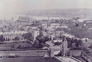 Kanada: Miasto Quebec (zdjęcie czarno-białe)