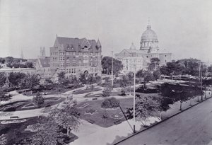 Kanada: Nowa katedra św. Piotra, Montreal (zdjęcie czarno-białe)