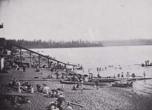 English Bay, Vancouver (zdjęcie czarno-białe) autorstwa Photographer Canadian