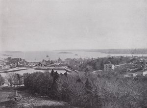 Wejście do portu, Halifax (zdjęcie czarno-białe) autorstwa Photographer Canadian