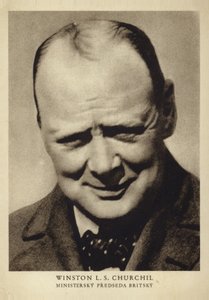 Winston Churchill (zdjęcie czarno-białe)