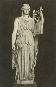 Apollo Barberini, antyczna rzeźba rzymska w zbiorach Glyptothek, Monachium, Niemcy (zdjęcie czarno-białe) autorstwa Photographer German