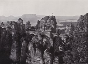 Most Bastei (zdjęcie czarno-białe) autorstwa Photographer German