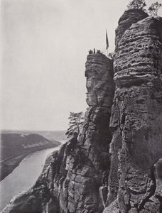 Basteifelsen (zdjęcie czarno-białe) autorstwa Photographer German