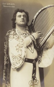 Carl Schroth, niemiecki śpiewak operowy jako Tannhauser (zdjęcie czarno-białe) autorstwa Photographer German