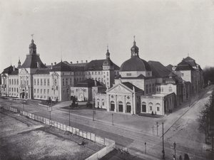 Charlottenburg, Akademia Sztuk Pięknych i Uniwersytet Muzyczny (zdjęcie czarno-białe) autorstwa Photographer German