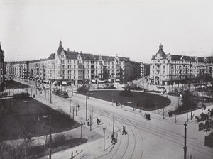 Charlottenburg, Savigny-Platz (zdjęcie czarno-białe) autorstwa Photographer German