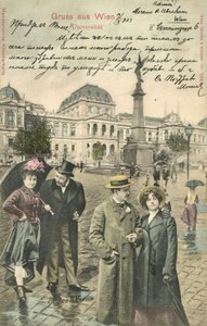 Para na Ringstrasse, Wiedeń (kolorowe zdjęcie) autorstwa Photographer German