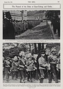 Pogrzeb Alfreda, księcia Sachsen-Coburg i Gotha, drugiego syna królowej Wiktorii i księcia Alberta, Coburg, Niemcy autorstwa Photographer German