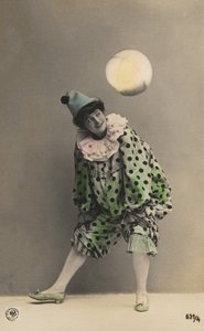Dziewczyna przebrana za klauna (kolorowe zdjęcie) autorstwa Photographer German