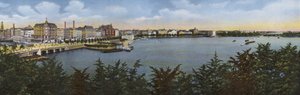 Hamburg: Panorama ze starego i nowego Jungfernstieg (zdjęcie) autorstwa Photographer German
