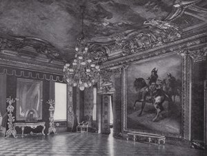 Zamek Królewski, Sala Czerwonego Orła (zdjęcie czarno-białe) autorstwa Photographer German