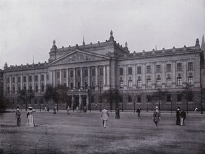 Lipsk: Uniwersytet Królewski (zdjęcie czarno-białe) autorstwa Photographer German