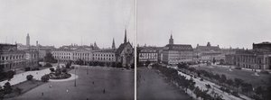 Lipsk: Panorama z Augustusplatz (zdjęcie czarno-białe) autorstwa Photographer German