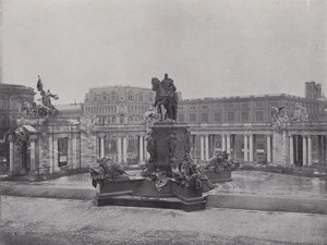 Nationaldenkmal Kaiser Wilhelm I (czarno-białe zdjęcie) autorstwa Photographer German