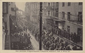 Zajęcie Wilna na Litwie przez wojska niemieckie w czasie I wojny światowej autorstwa Photographer German